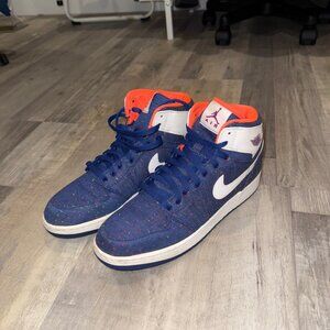 Jordan 1 High GG - Deep Royal Splatter - 9.5M (Youth Extended Run, its a 9.5Y/M)